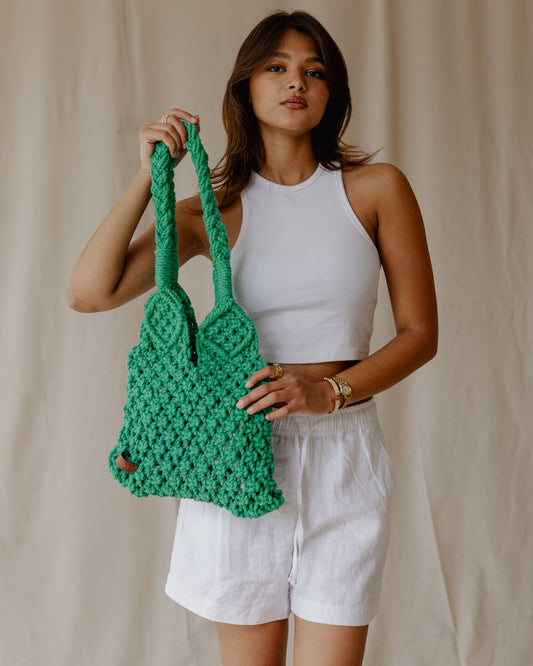 The Everyday Crochet Bag In Green